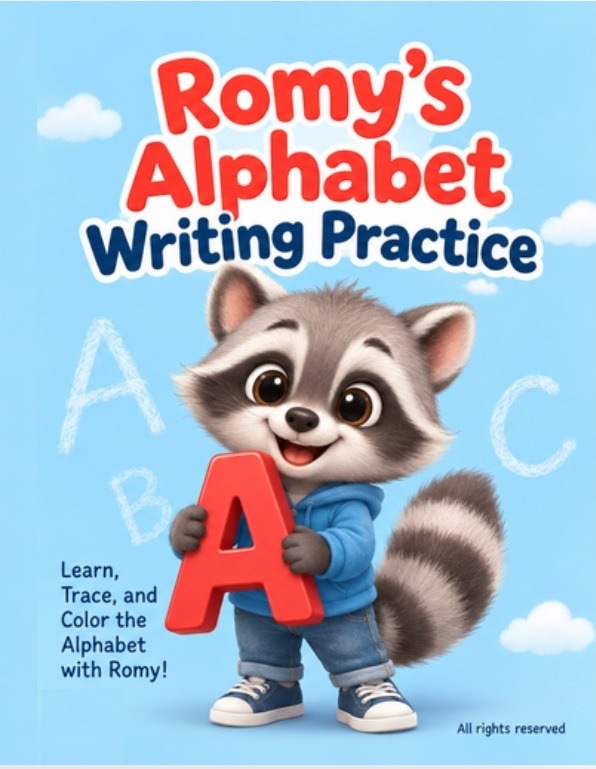 Romy's Alphabet Writing Practice book cover